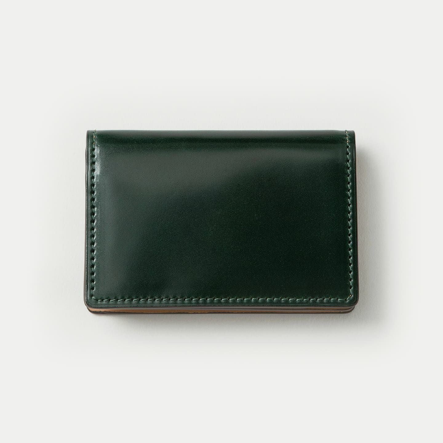 コードバン 二つ折り財布 - British Green - | ETiAM