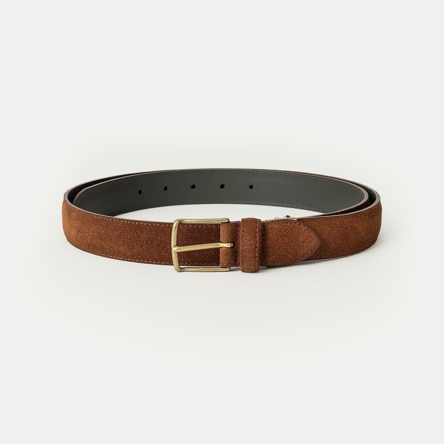 スエード ベルト - Gold / Brown - | ETiAM
