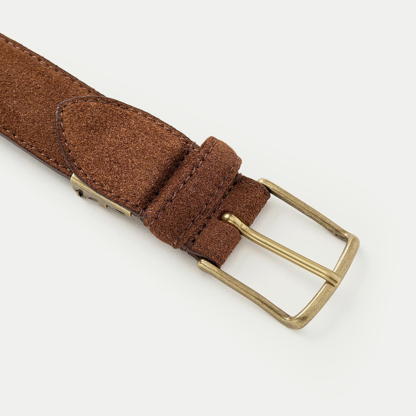 スエード ベルト - Gold / Brown - | ETiAM