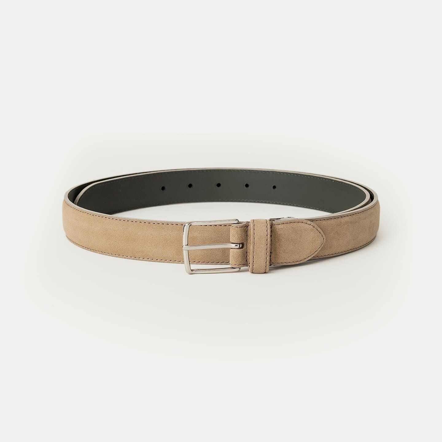 スエード ベルト - Silver / Beige - | ETiAM スエード ベルト - Silver / Beige - | ETiAM