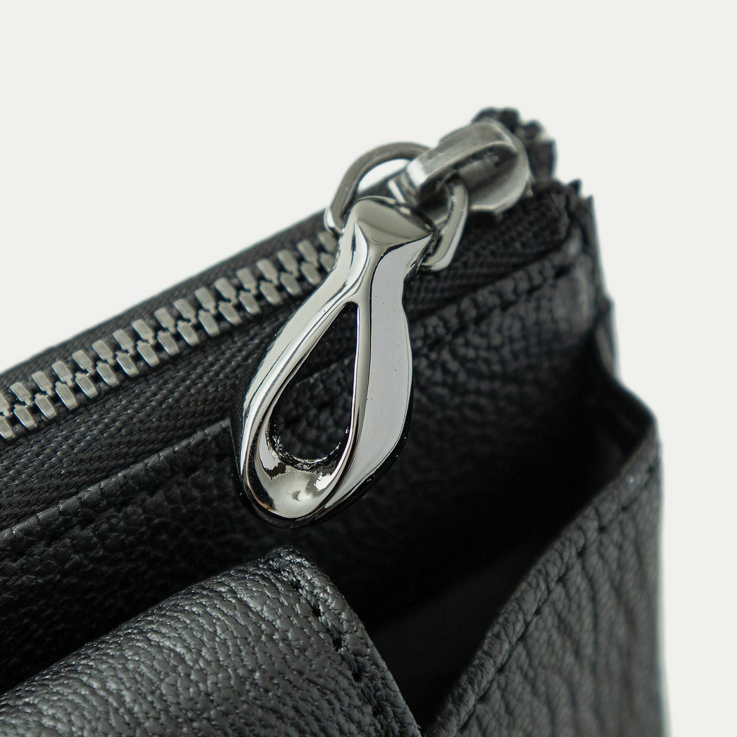 ETiAM L字ファスナーウォレットショルダー ゴート L字ファスナーウォレットショルダー《Envelop》 - Black - | ETiAM