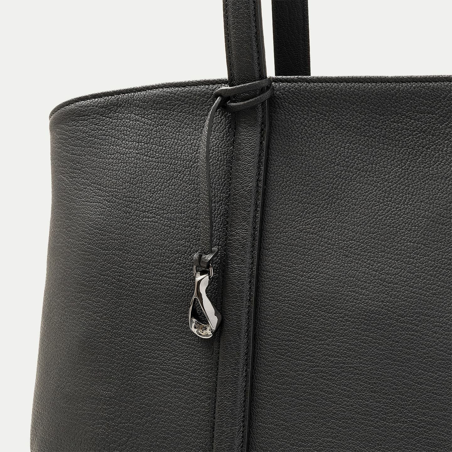 ゴート ファスナートートバッグ（L）《Flexi》 - Black - | ETiAM