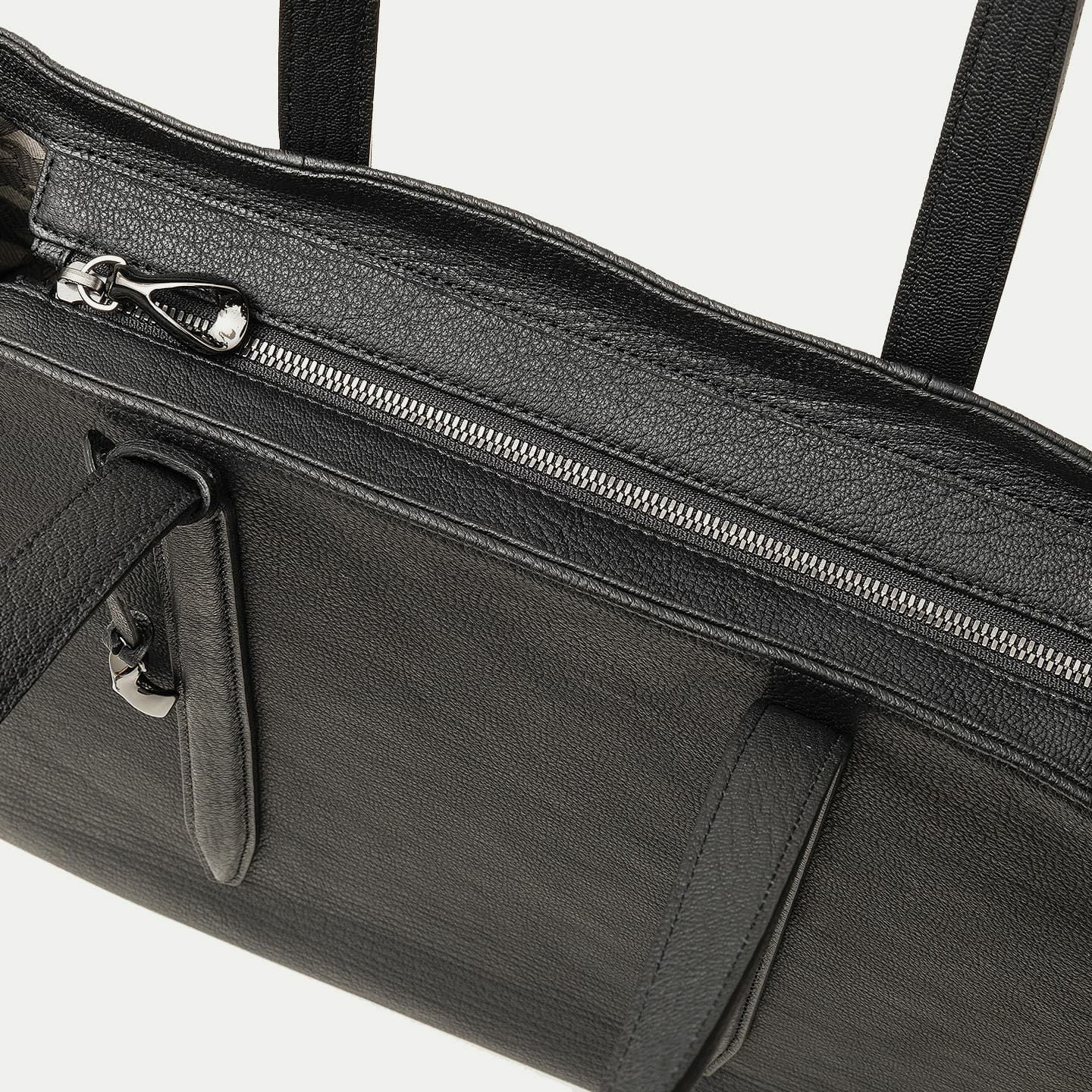 ゴート ファスナートートバッグ（L）《Flexi》 - Black - | ETiAM
