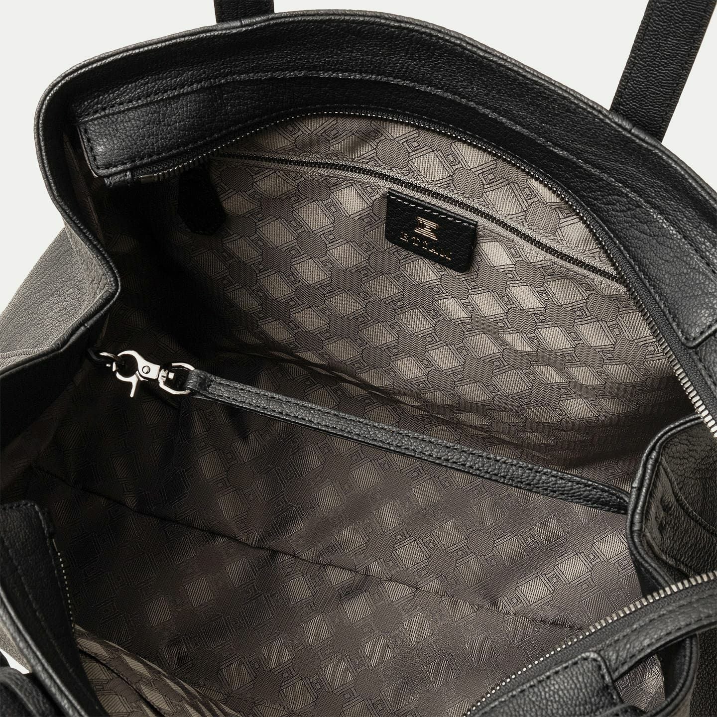 ゴート ファスナートートバッグ（L）《Flexi》 - Black - | ETiAM