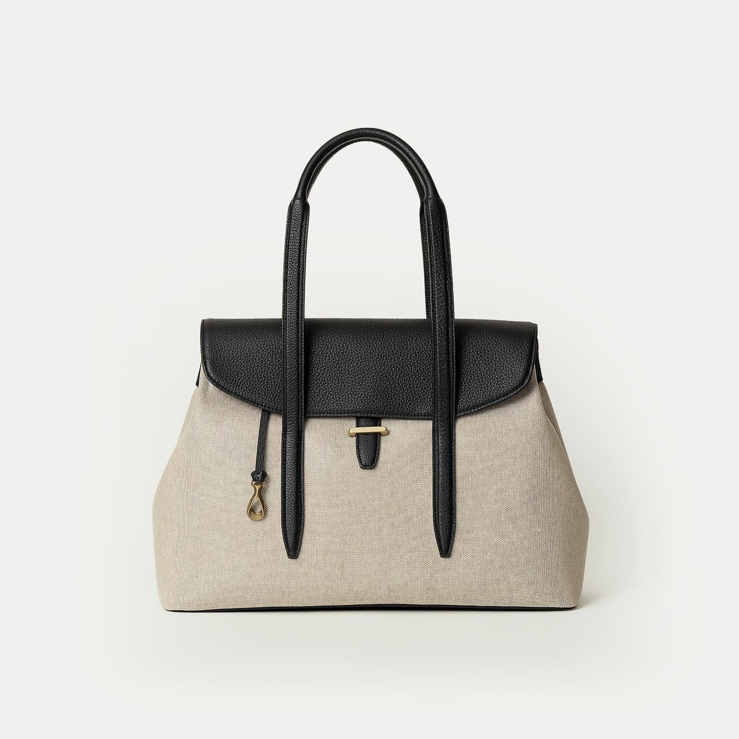 ETiAM キャンバス フラップトートバッグ キャンバス フラップトートバッグ(S)《Embrace》 - Black - | ETiAM