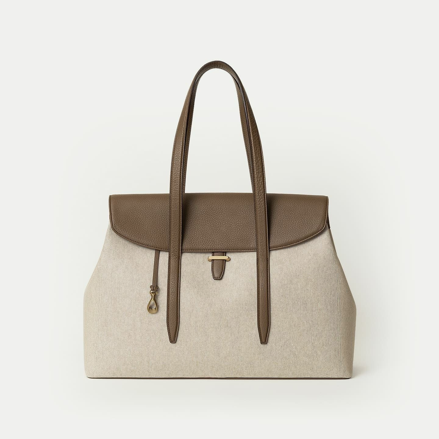 ETiAM キャンバス フラップトートバッグ キャンバス フラップトートバッグ(L)《Embrace》 - Oak - | ETiAM