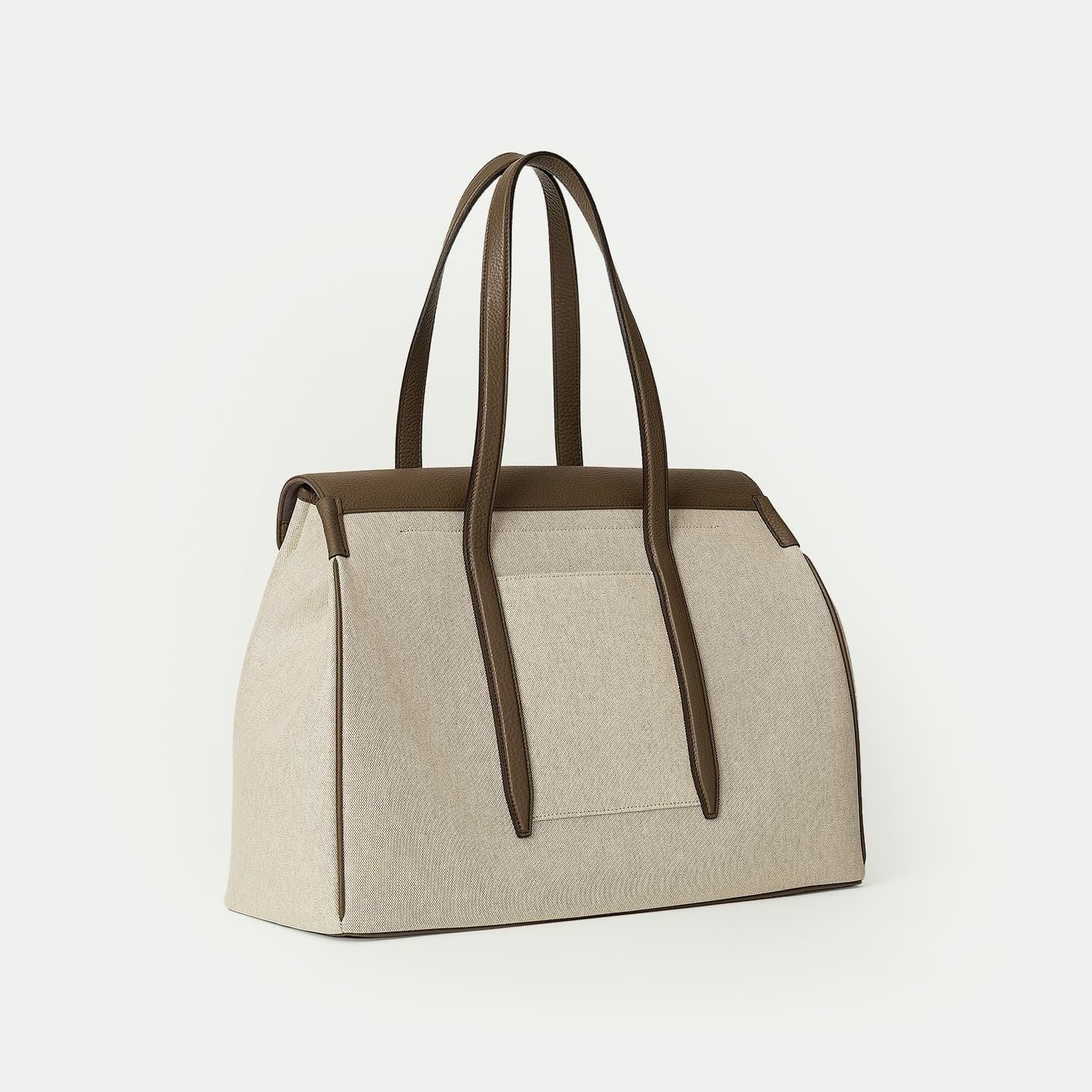 キャンバス フラップトートバッグ(L)《Embrace》 - Oak - | ETiAM