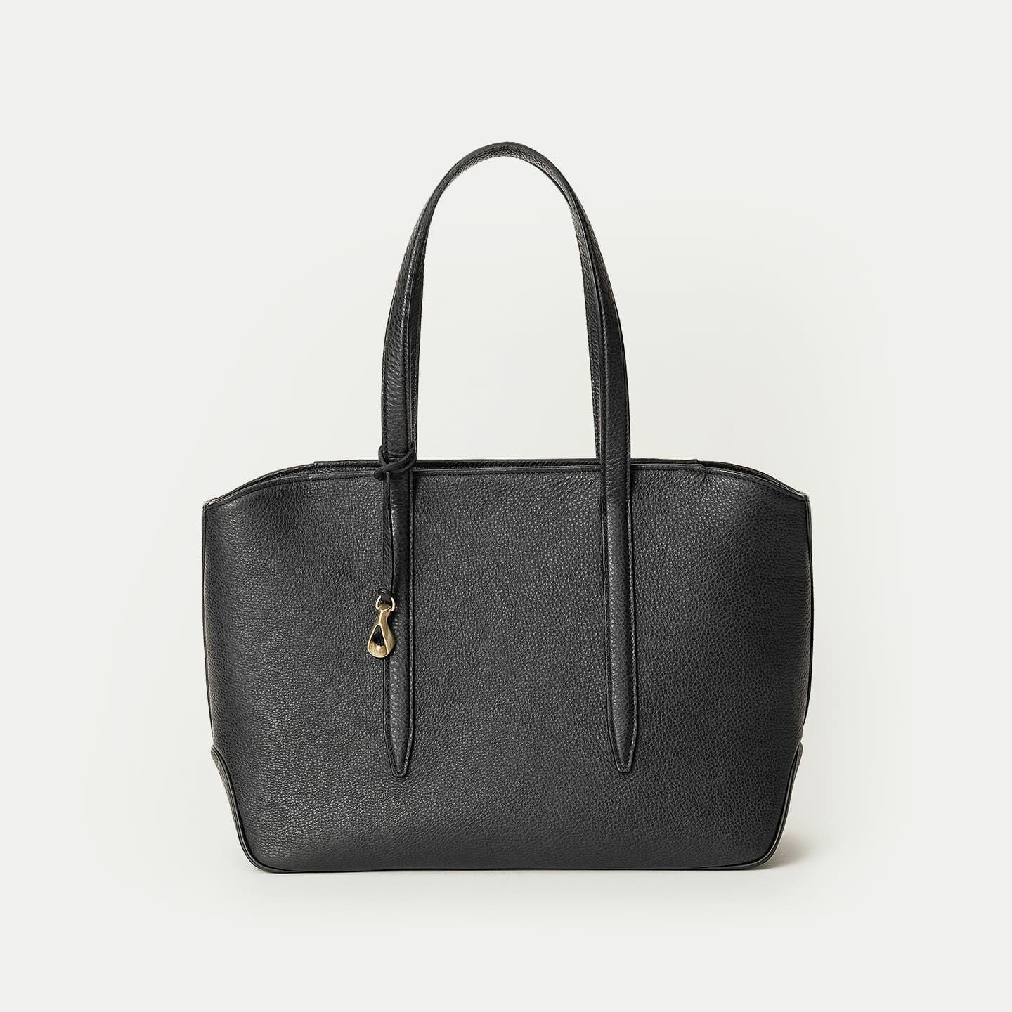 ETiAM ハンドバッグ　ブラック シュリンク ファスナートートバッグ（S）《Flexi》 - Black - | ETiAM