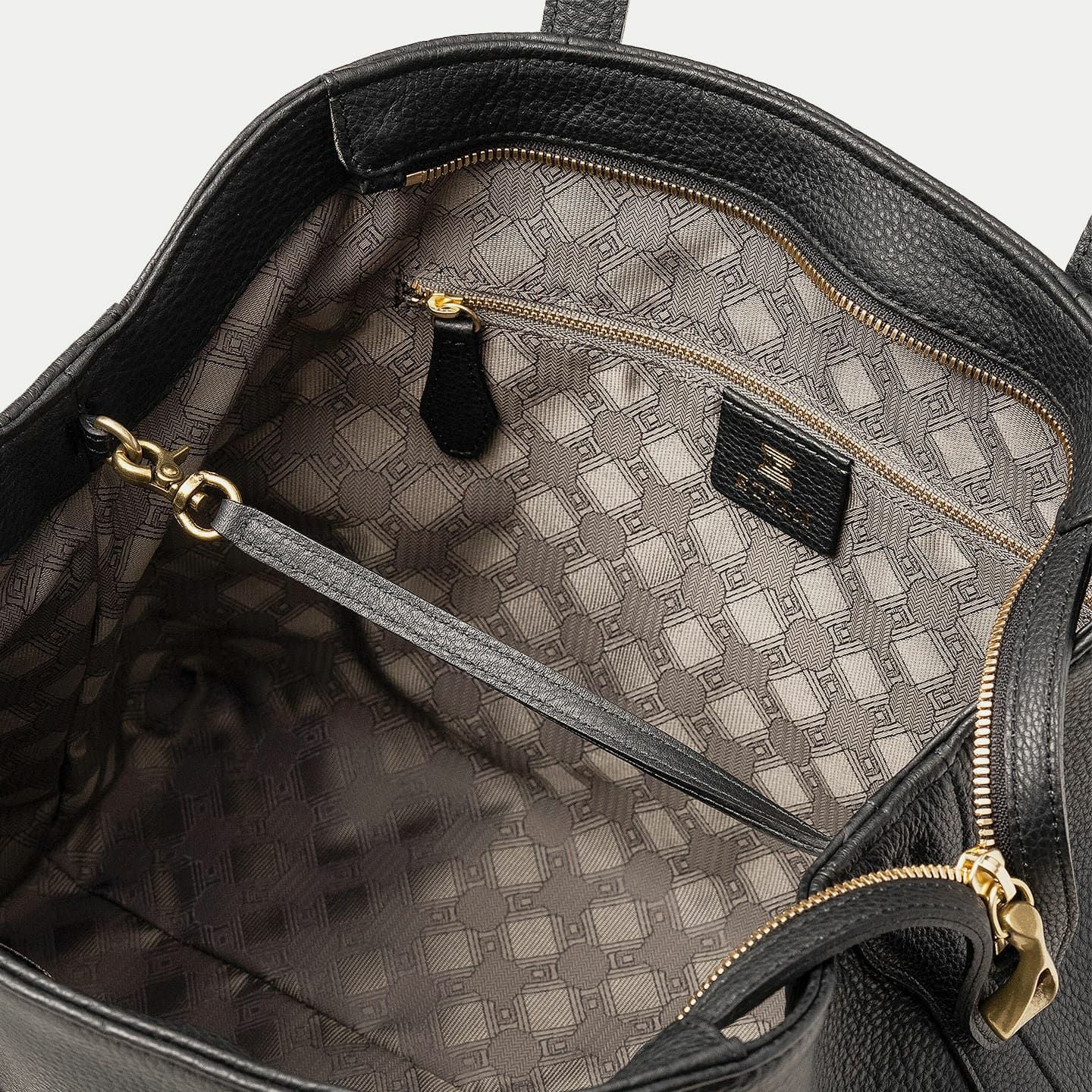 シュリンク ファスナートートバッグ（S）《Flexi》 - Black - | ETiAM