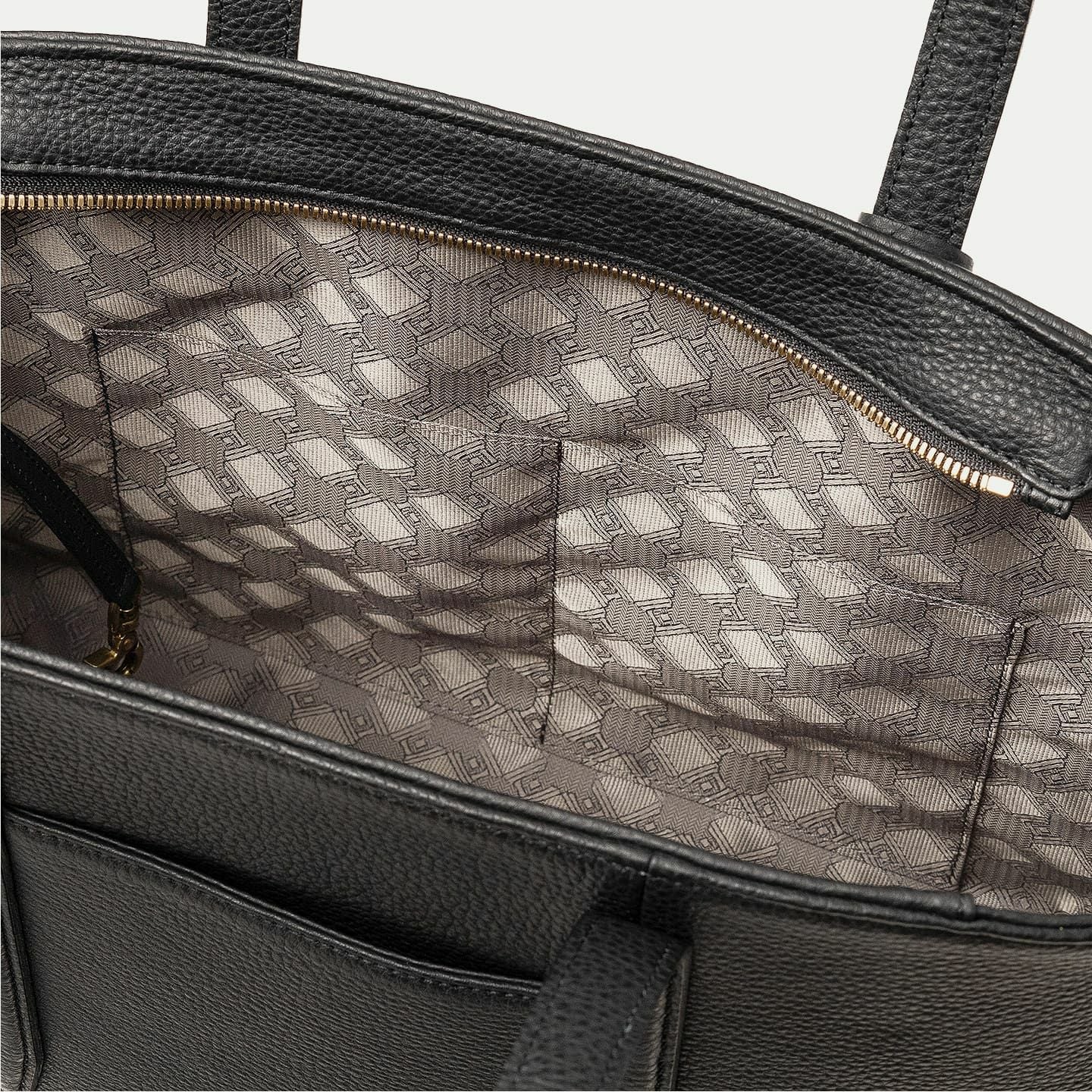 シュリンク ファスナートートバッグ（S）《Flexi》 - Black - | ETiAM