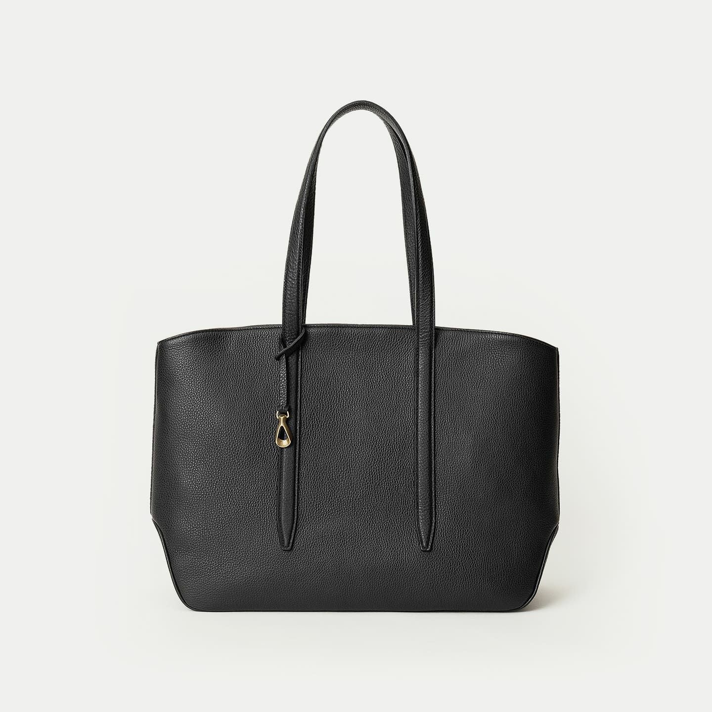 トートバッグ　新品 シュリンク ファスナートートバッグ（L）《Flexi》 - Black - | ETiAM