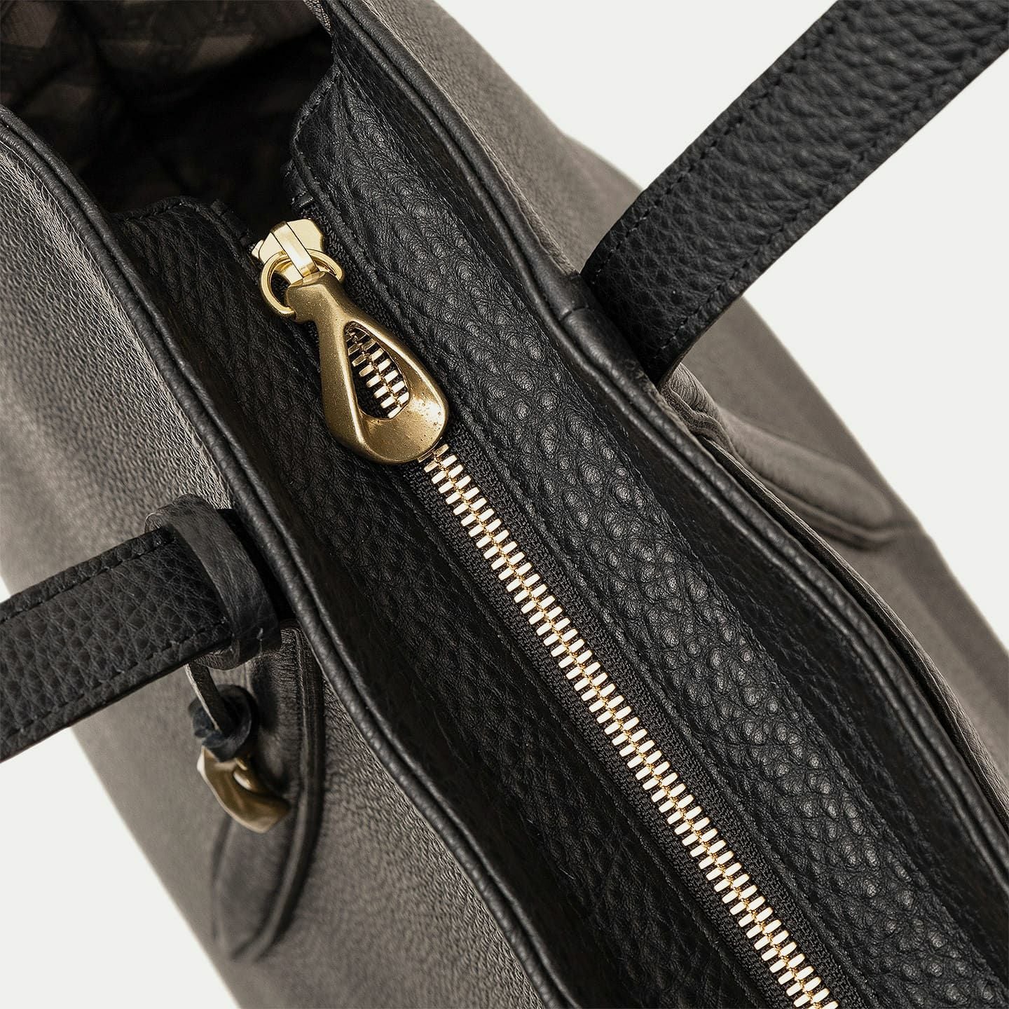 シュリンク ファスナートートバッグ（L）《Flexi》 - Black - | ETiAM