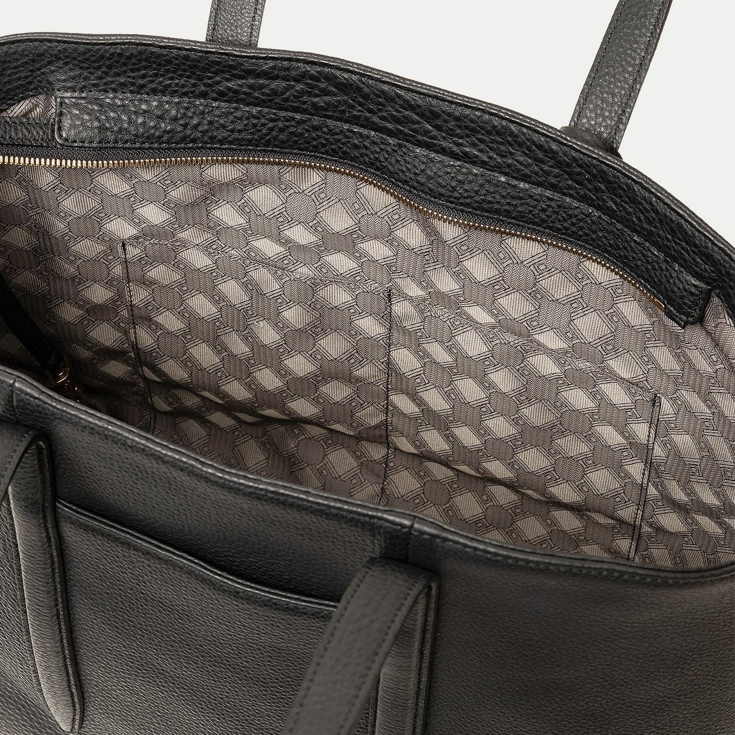 シュリンク ファスナートートバッグ（L）《Flexi》 - Black - | ETiAM
