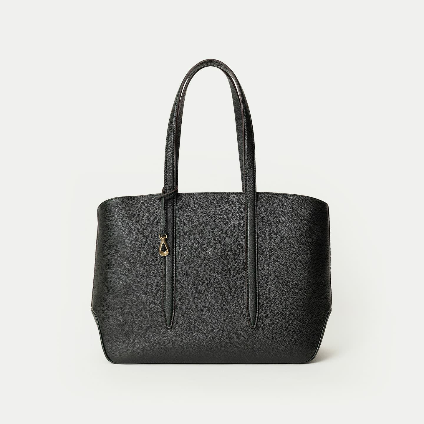 ETiAM ハンドバッグ　ブラック シュリンク ファスナートートバッグ（L）《Flexi》 - Black - | ETiAM