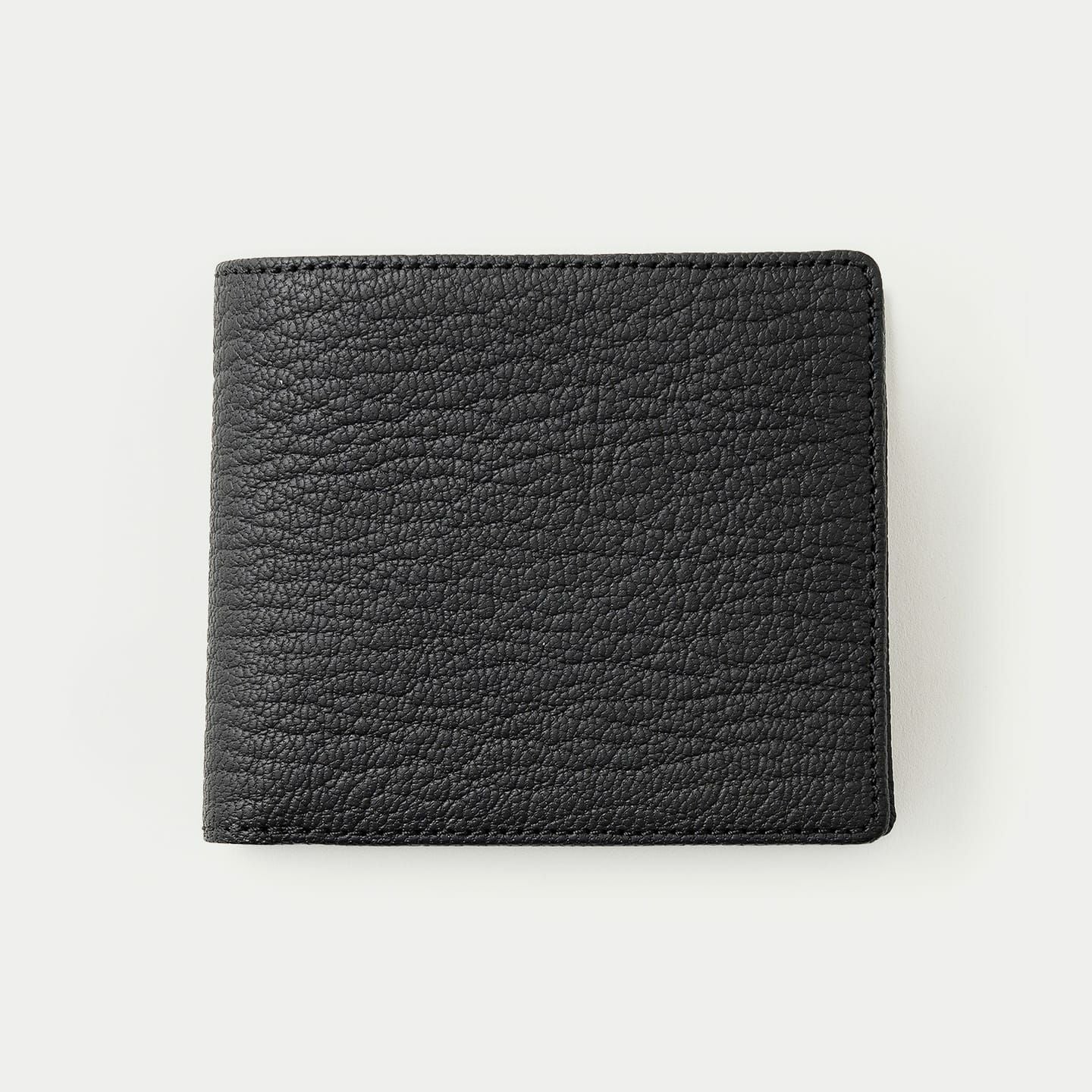 ETIAMレザー製 黒 二つ折り財布 箱付き ゴート 二つ折り財布 - Black - | ETiAM
