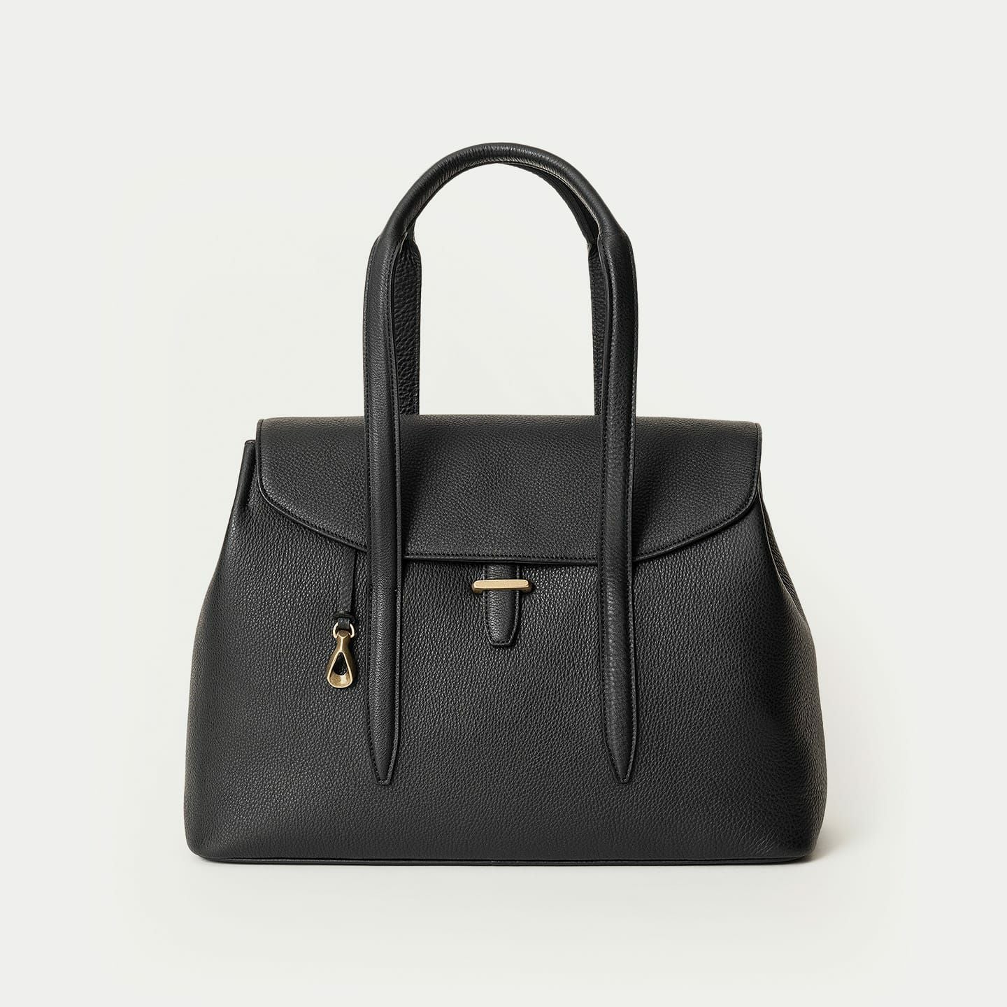 ETiAM ハンドバッグ　ブラック シュリンク ファスナートートバッグ（L）《Flexi》 - Black - | ETiAM