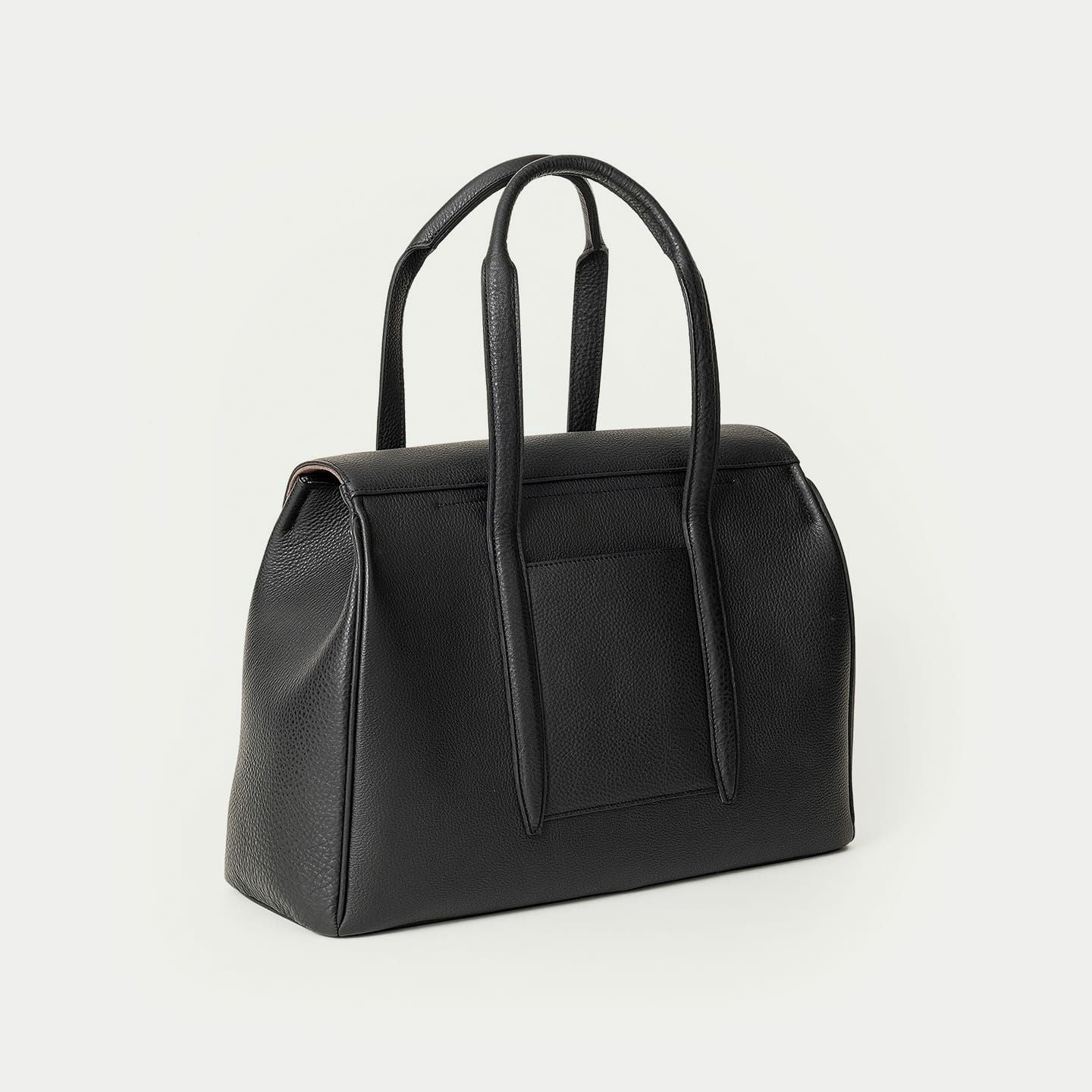 シュリンク フラップトートバッグ(S)《Embrace》 - Black - | ETiAM