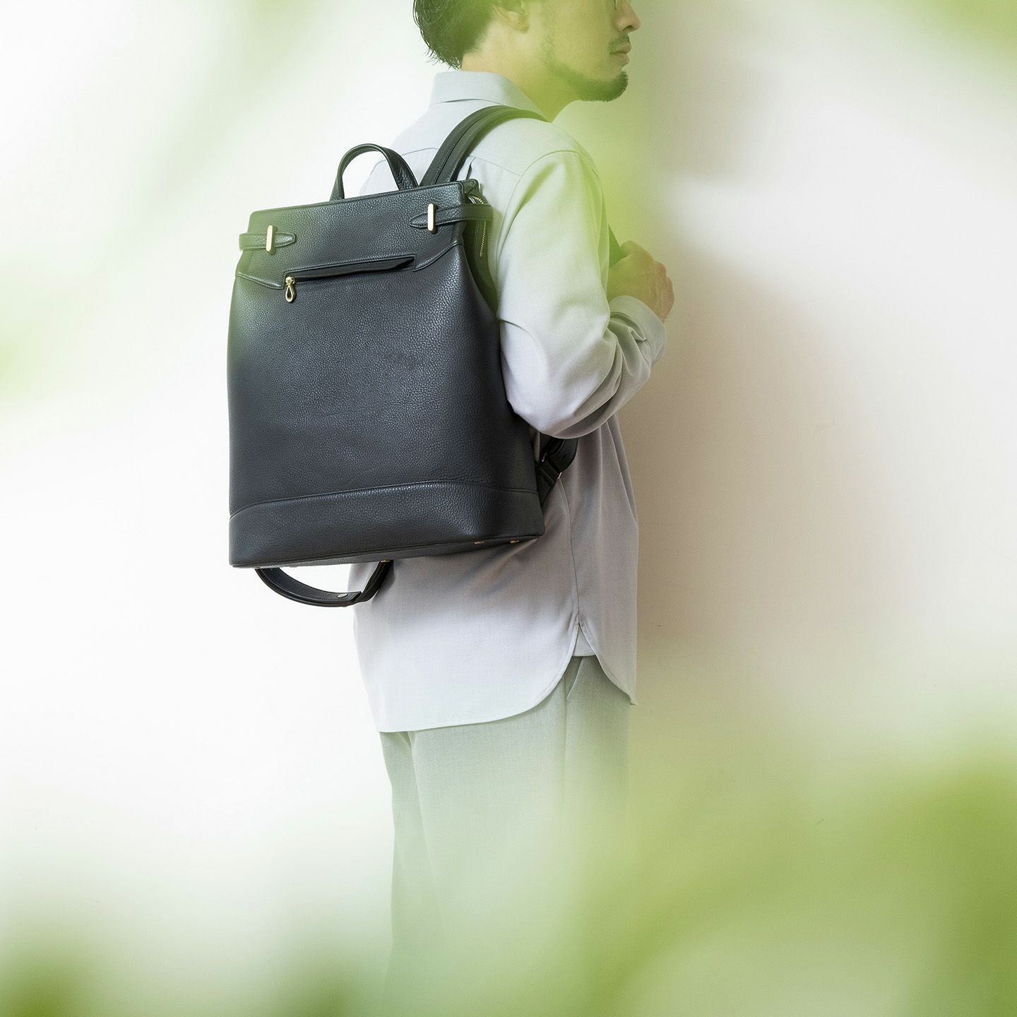 シュリンク サイドベルトバックパック《Integrate》 - British Green