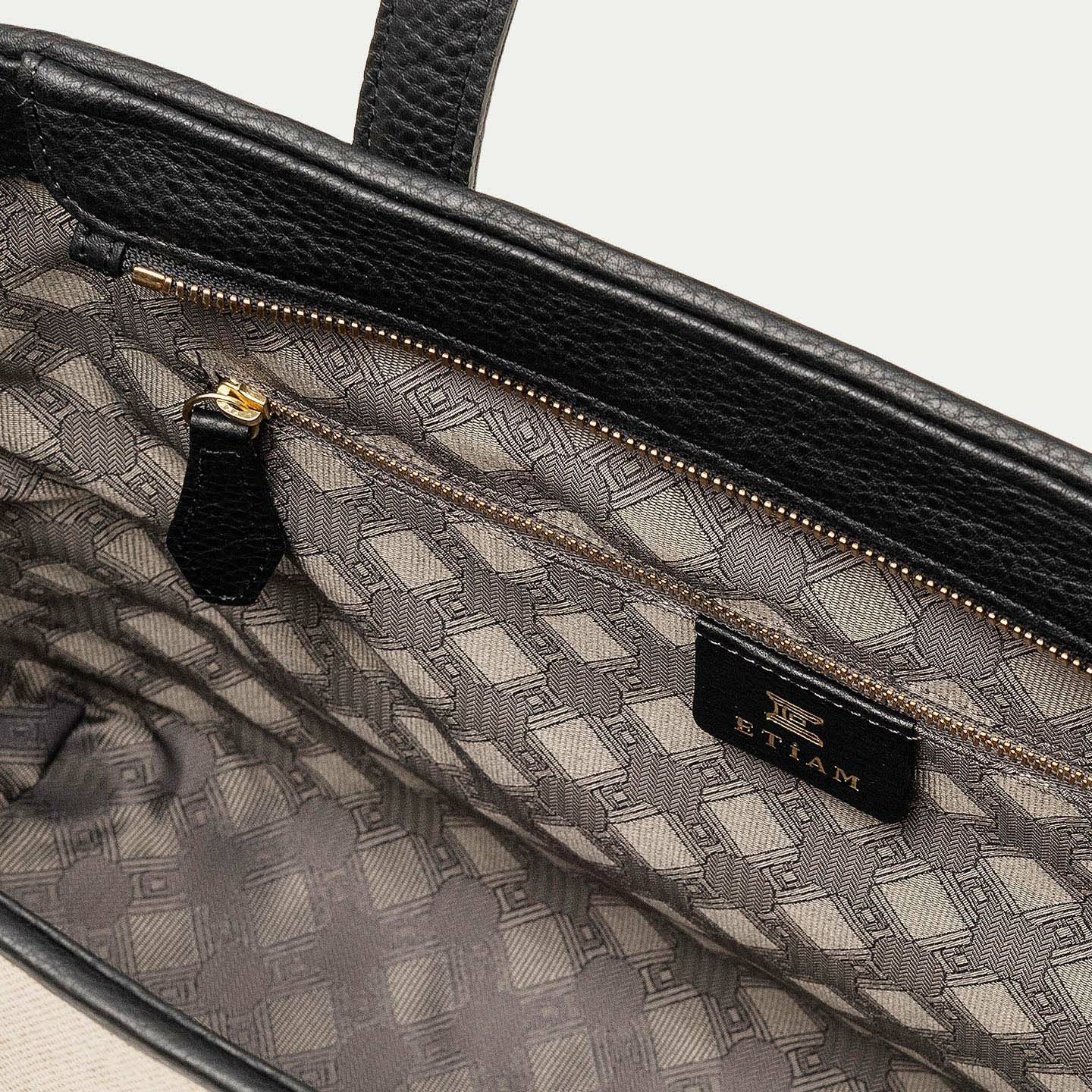 キャンバス ファスナートートバッグ（S）《Flexi》 - Black - | ETiAM