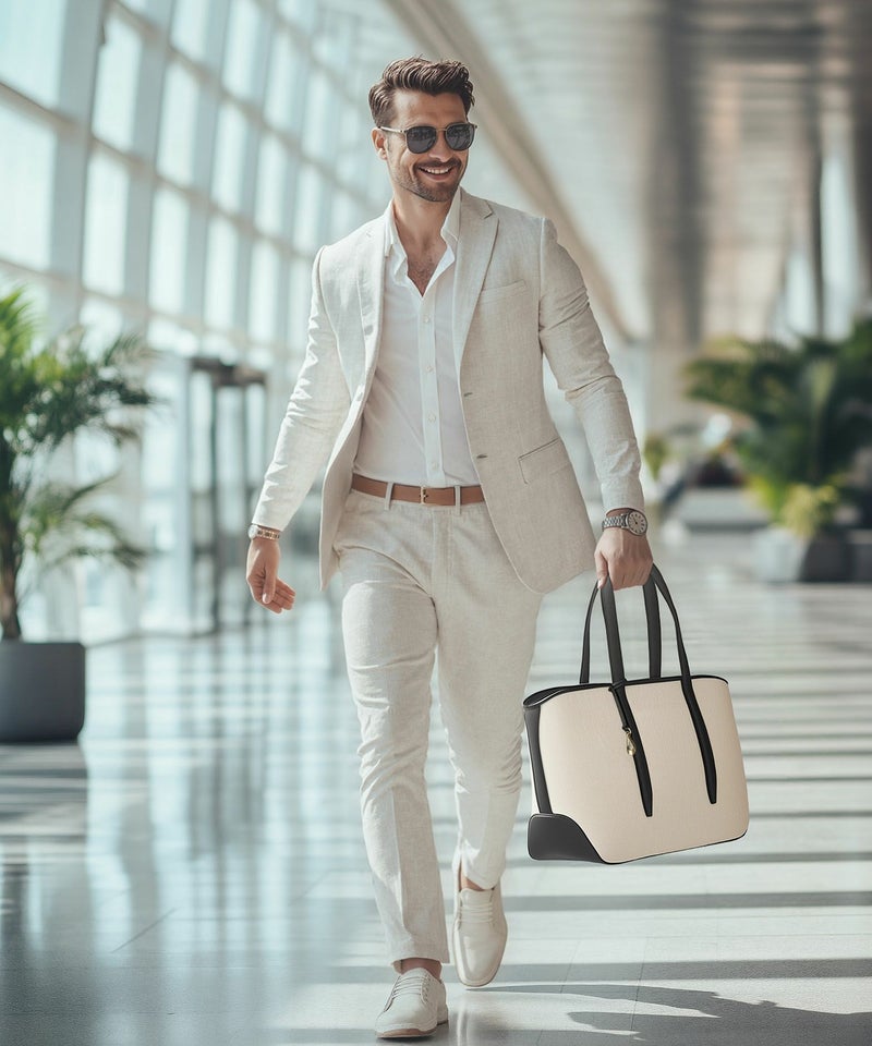 キャンバス ファスナートートバッグ（L）《Flexi》 - British Green -