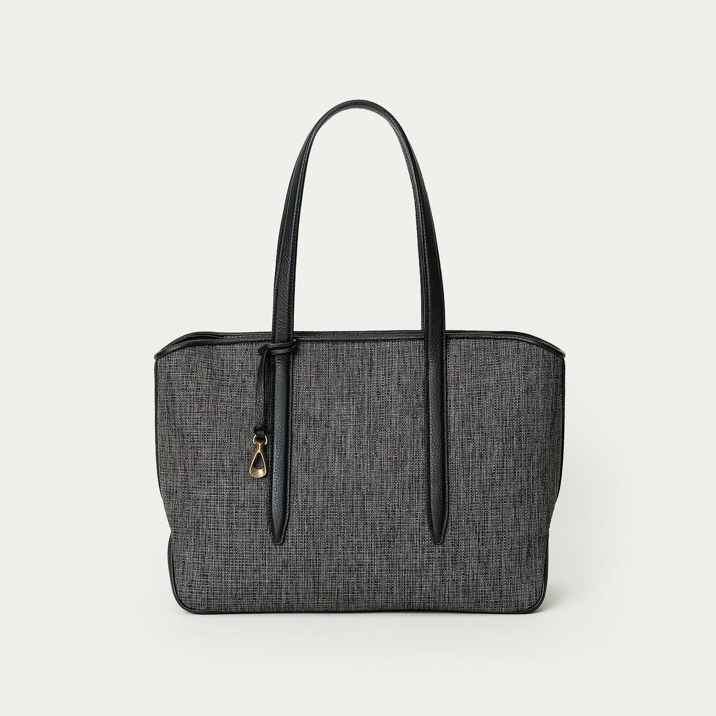 ETiAM キャンバス フラップトートバッグ キャンバス フラップトートバッグ(L)《Embrace》 - Black - | ETiAM