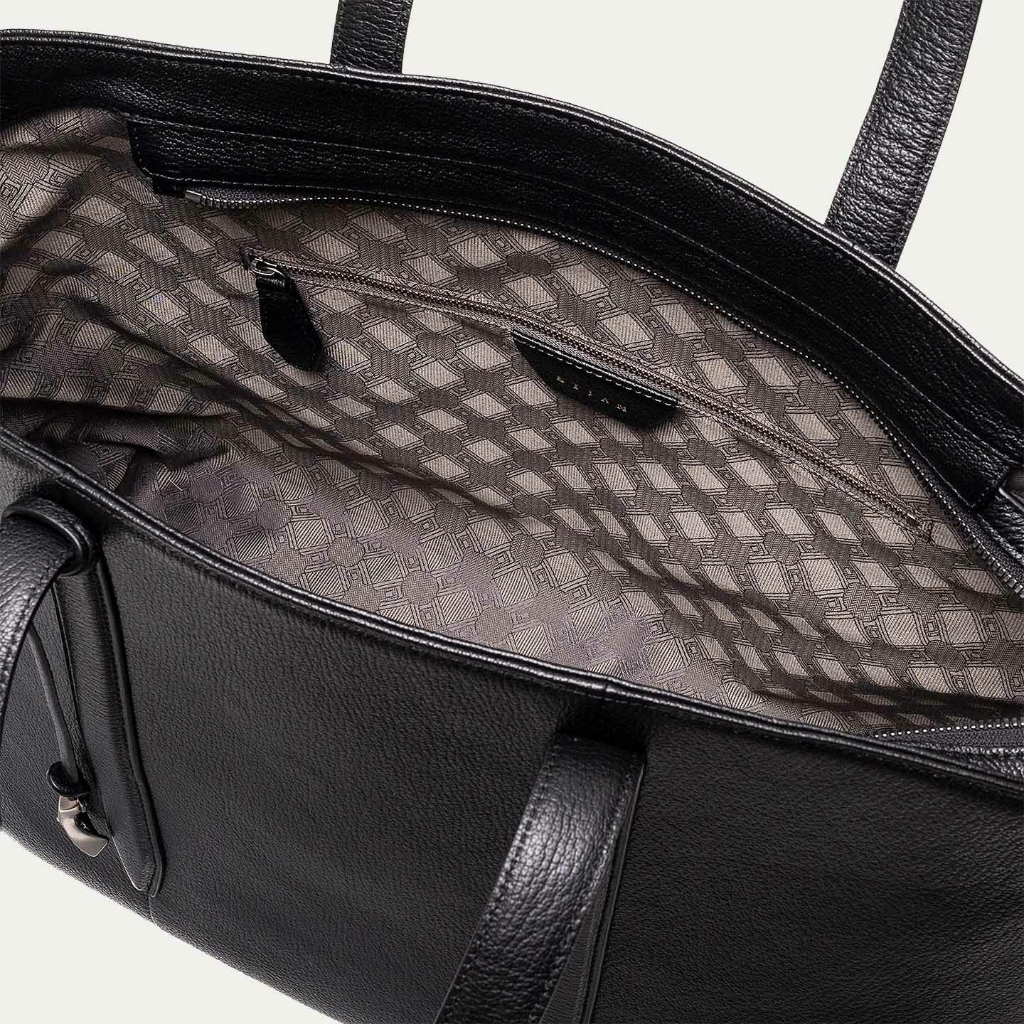 シェーブル ファスナートートバッグ（L）《Flexi》 - Black - | ETiAM