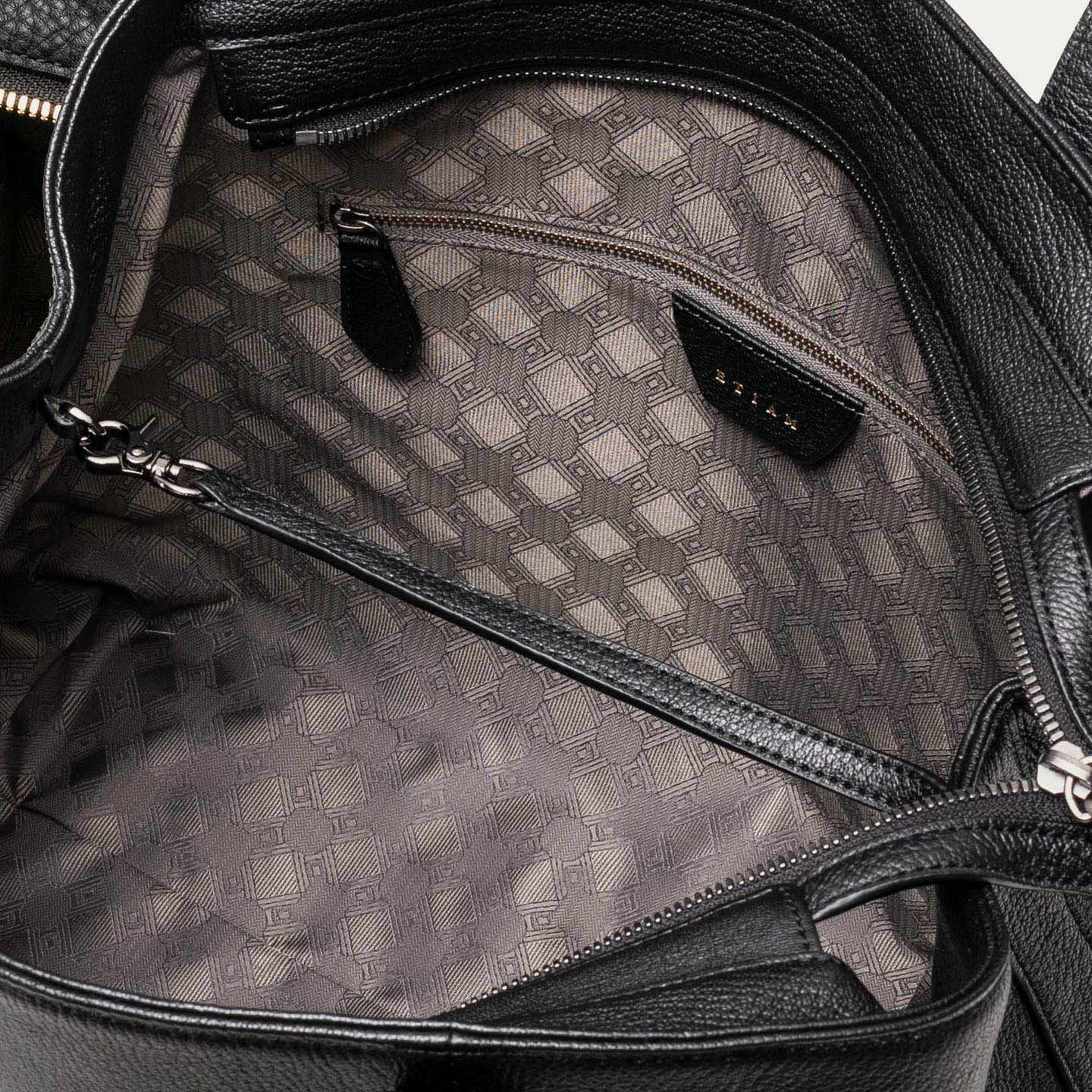 シェーブル ファスナートートバッグ（L）《Flexi》 - Black - | ETiAM