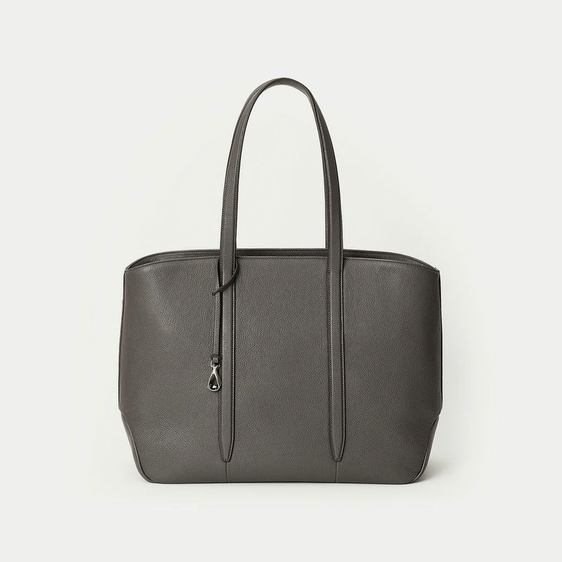 シェーブル ファスナートートバッグ（L）《Flexi》 - Elephant Gray -