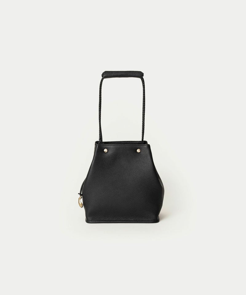 シュリンク ドローストリングバッグ《Cocoon》 - Black -