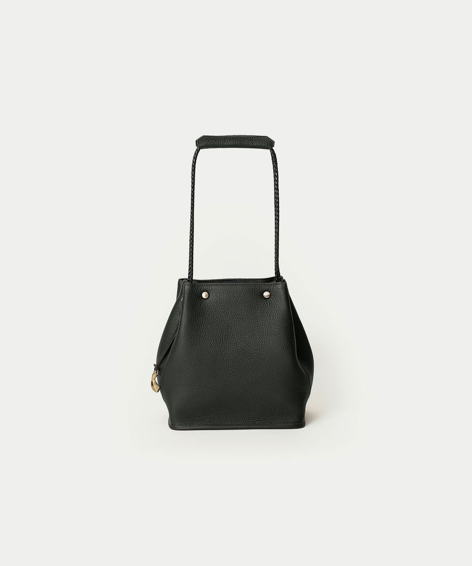 ETiAM ハンドバッグ　ブラック ゴート フラップトートバッグ(S)《Embrace》 - Black - | ETiAM