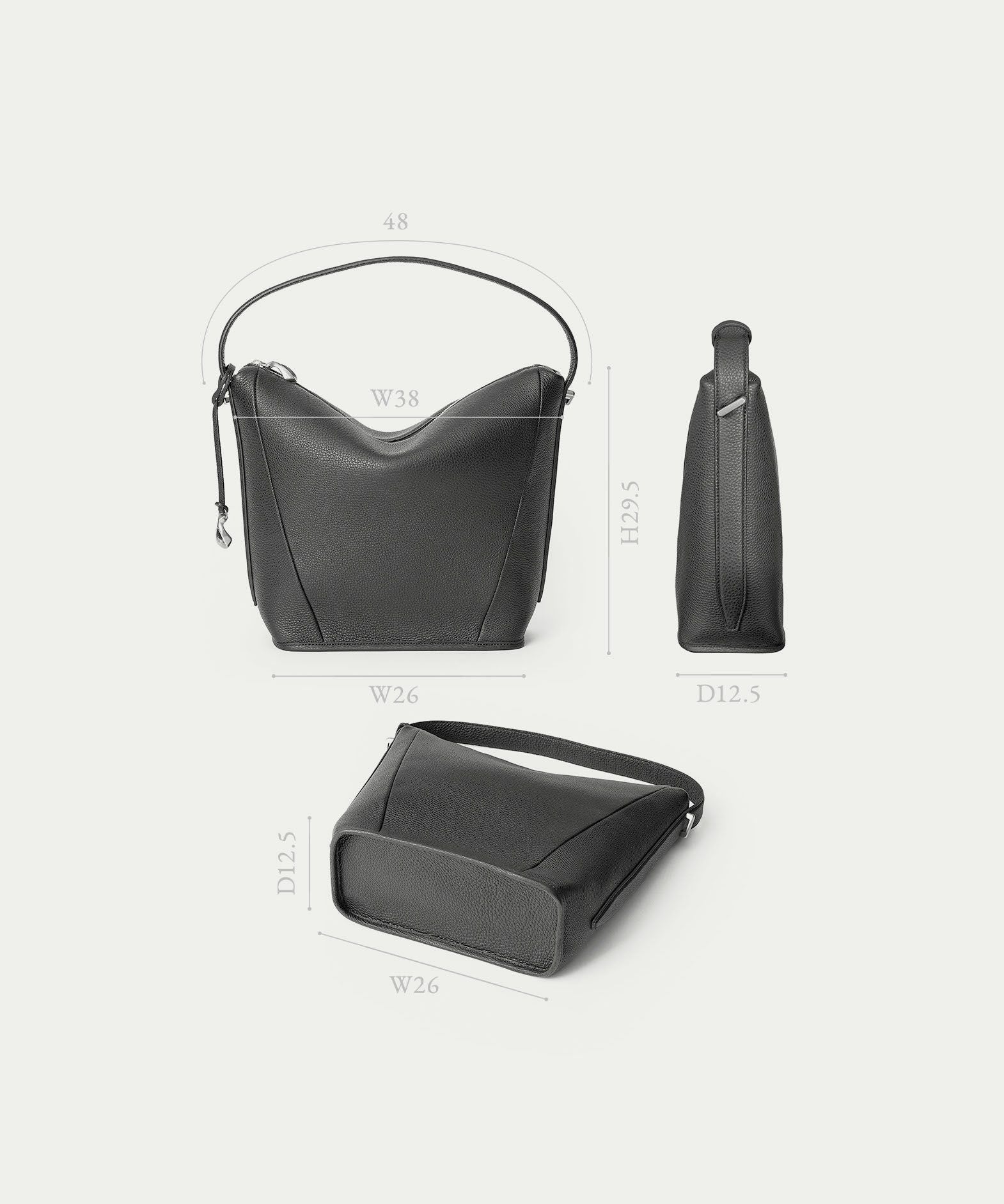 （新品未使用）エティアム ETiAM シュリンク ショルダーバッグ Union シュリンク 2Wayショルダーバッグ《Union》 - Black - | ETiAM
