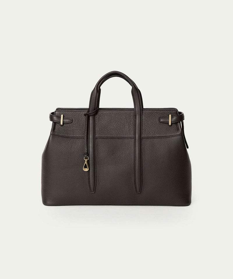 シュリンク サイドベルトブリーフケース《Unite》 - Umber Brown -