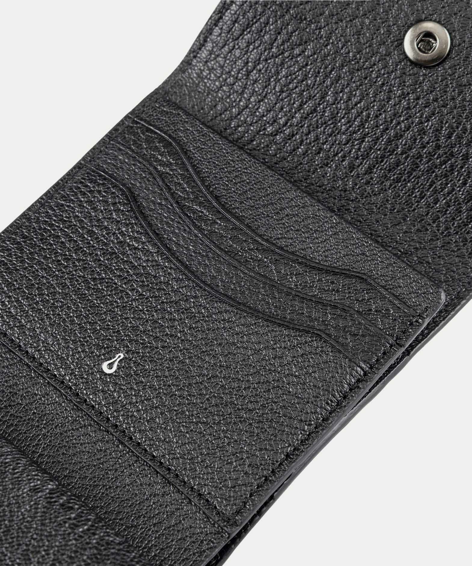 シェーブル 三つ折り財布 《Prior》 - Black - | ETiAM