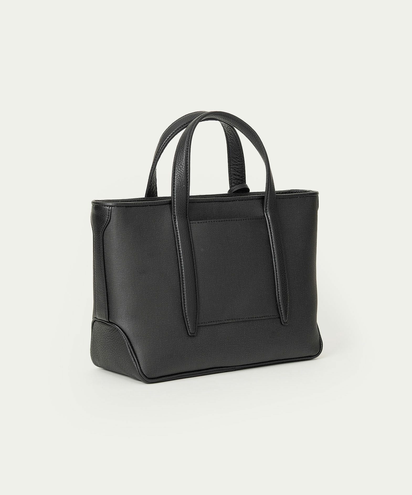 ETiAM ハンドバッグ　ブラック シュリンク ファスナートートバッグ（S）《Flexi》 - Black - | ETiAM