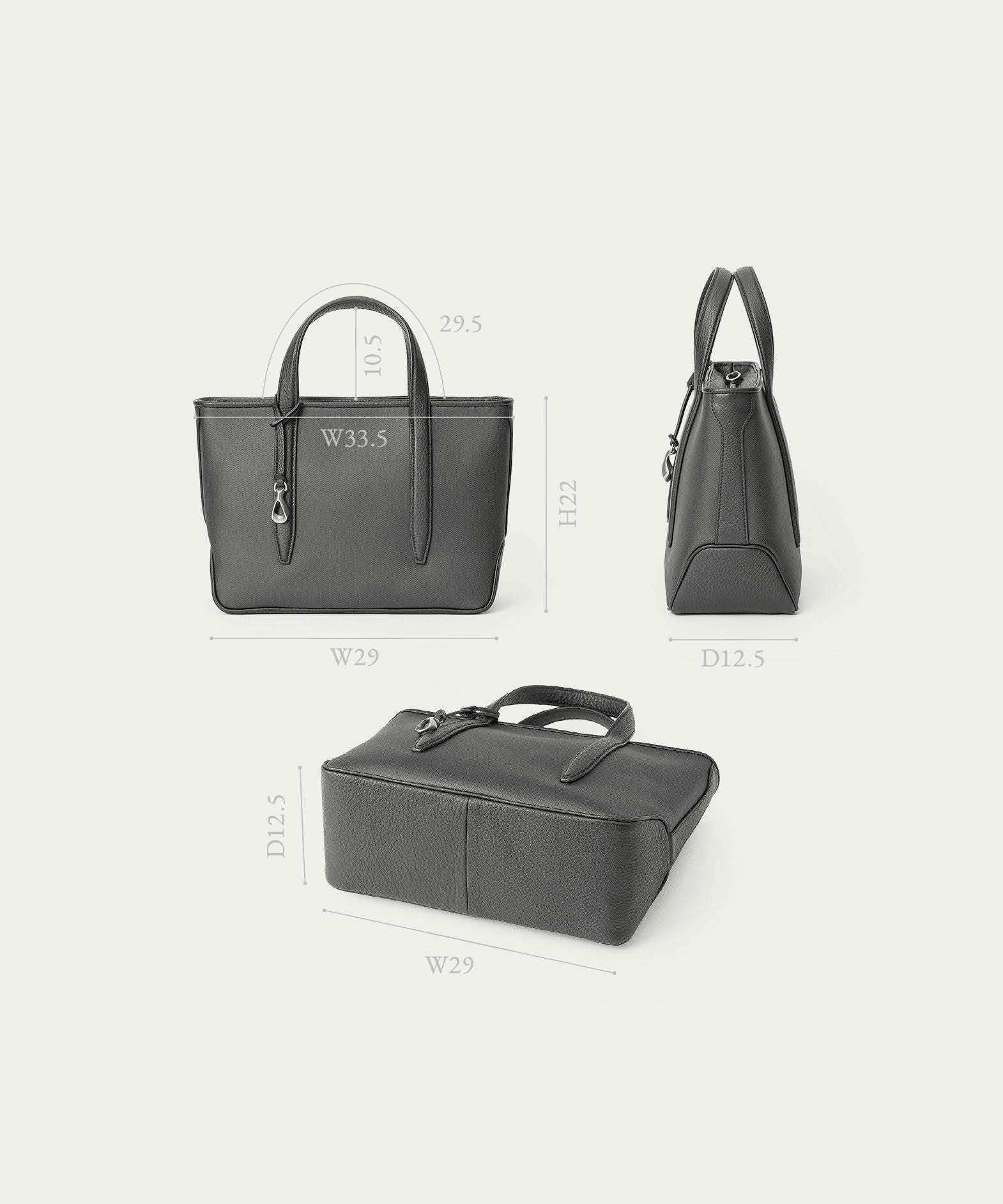キャンバス ドライビングトートバッグ《Comfy》 - Deep Black - | ETiAM