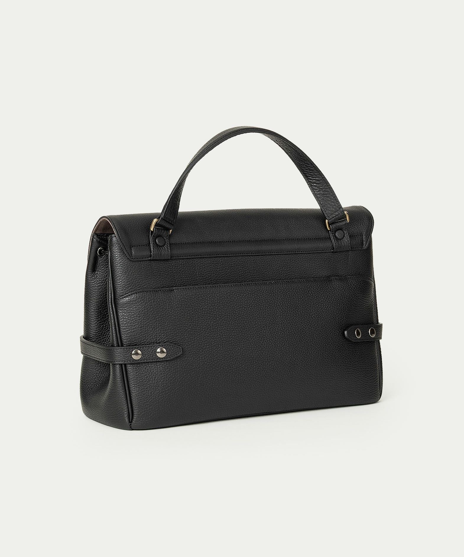 シュリンク フラップショルダーバッグ《Forward》 - Black - | ETiAM