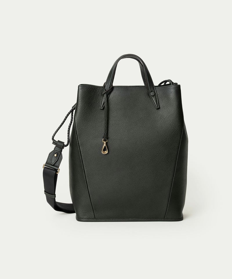 シュリンク ドローストリングショルダーバッグL 《Inflect》 - British Green -