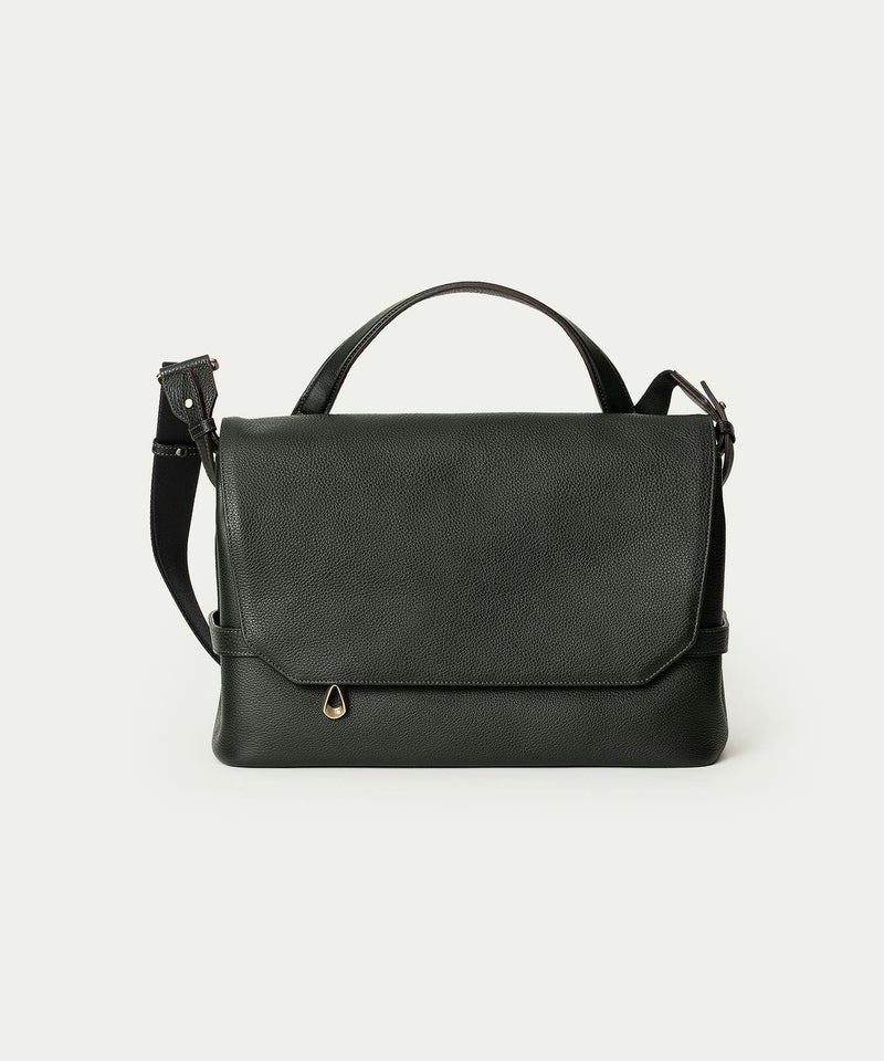 シュリンク フラップショルダーバッグ《Forward》 - British Green -