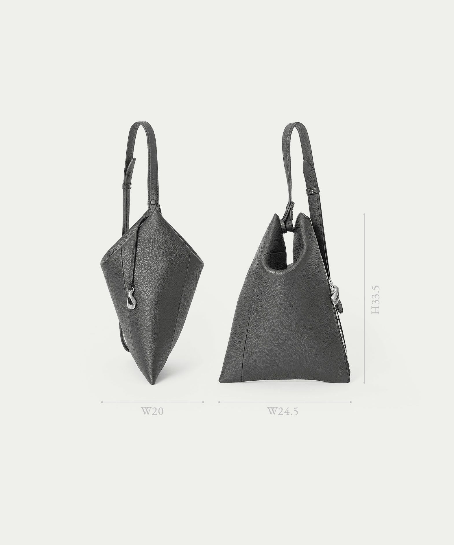 シュリンク トライアングルショルダー《Vertex》 - Black - | ETiAM