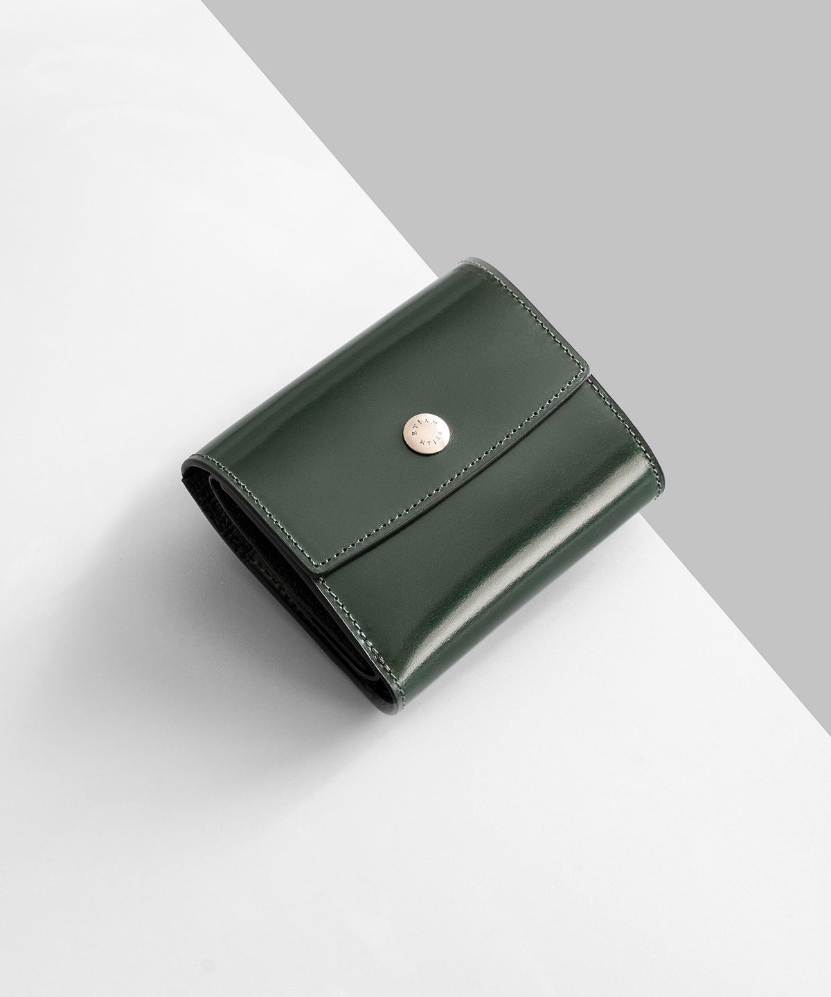 シェルコードバン 三つ折り財布 《Prior》 - British Green -